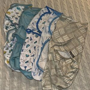 SwaddleMe Kids Pajamas Sleep Sacks - Blue, White, and Gray